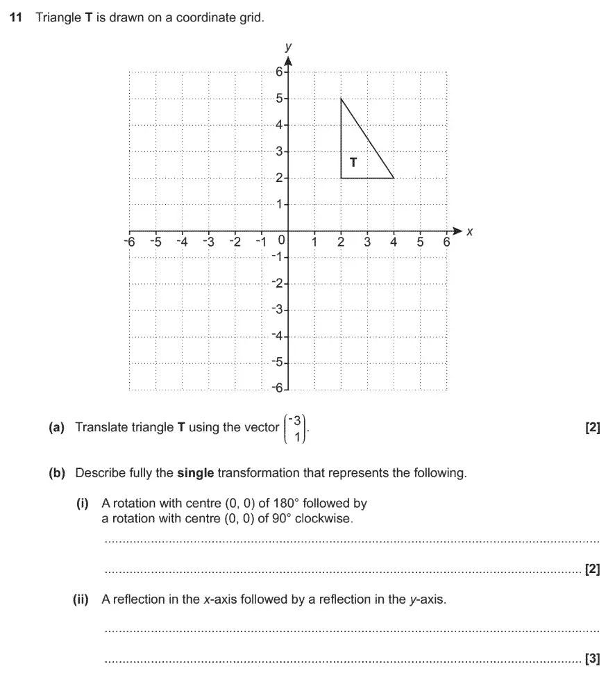 Question 11 - GCSE OCR Higher Maths Past Paper 4 (Calculator) - June 2017