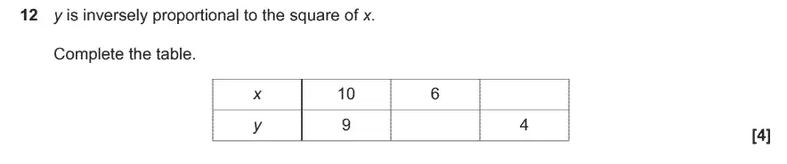 Question 12 - GCSE OCR Higher Maths Past Paper 6 (Calculator) - June 2017