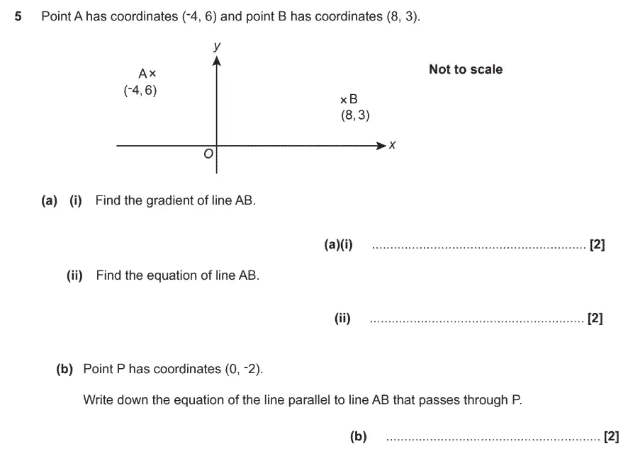 Question 5 - GCSE OCR Higher Maths Past Paper 6 (Calculator) - June 2017