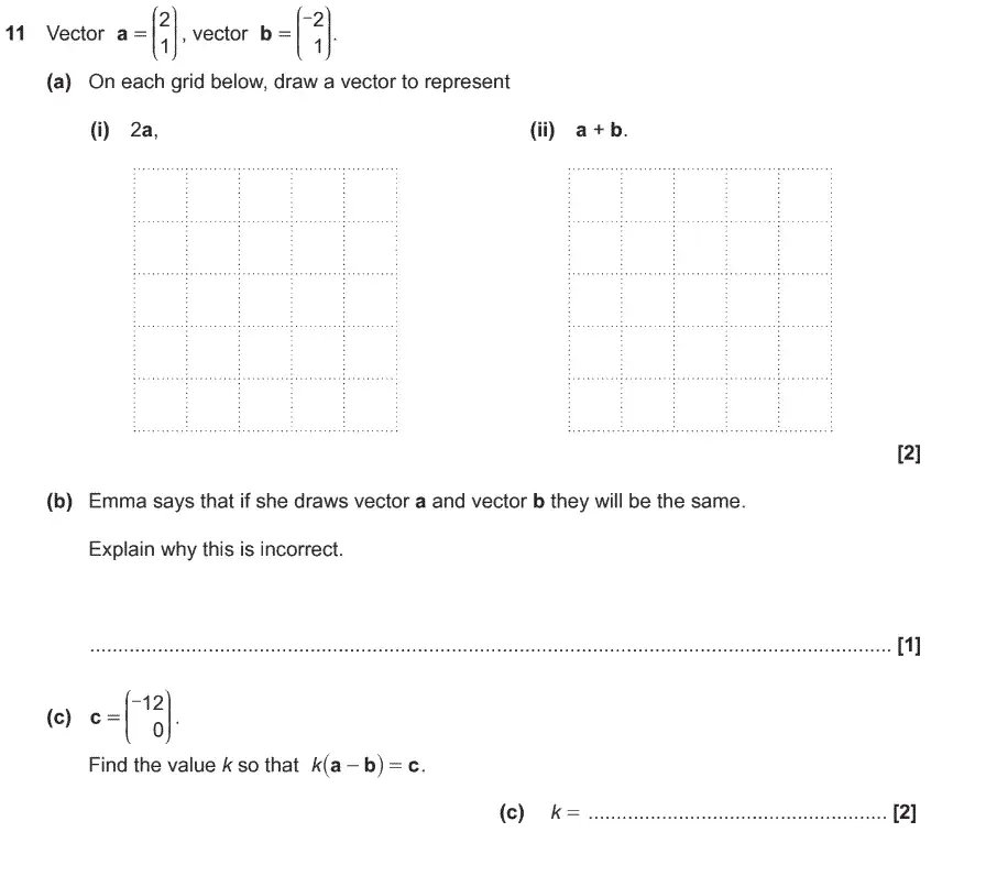 Question 11 - GCSE OCR Higher Maths Past Paper 5 (Non-Calculator) - June 2017