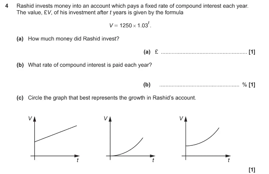 Question 4 - GCSE OCR Higher Maths Past Paper 5 (Non-Calculator) - June 2017