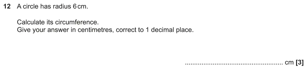 Question 12 - GCSE OCR Foundation Maths Past Paper 1 (Calculator) - June 2018