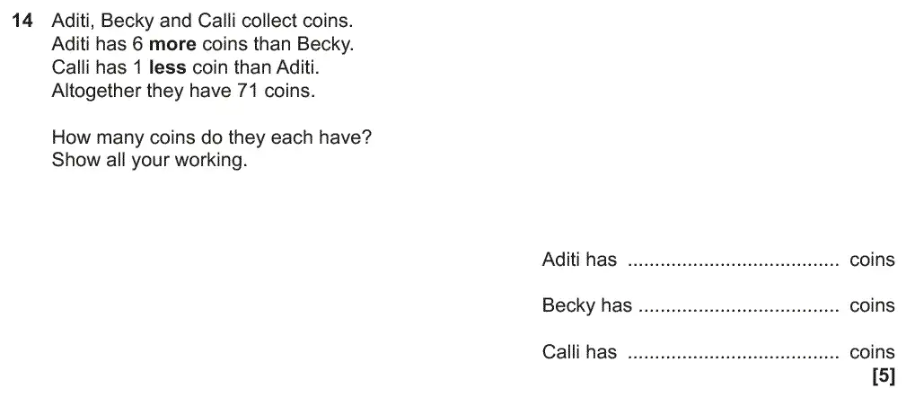 Question 14 - GCSE OCR Foundation Maths Past Paper 1 (Calculator) - June 2018