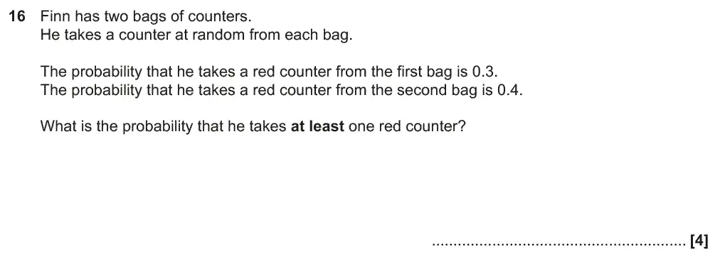 Question 16 - GCSE OCR Foundation Maths Past Paper 1 (Calculator) - June 2018