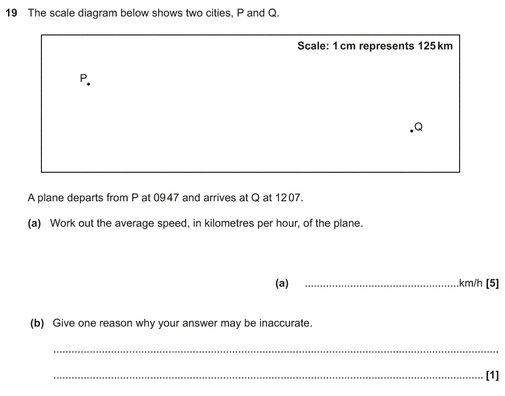 Question 19 - GCSE OCR Foundation Maths Past Paper 1 (Calculator) - June 2018