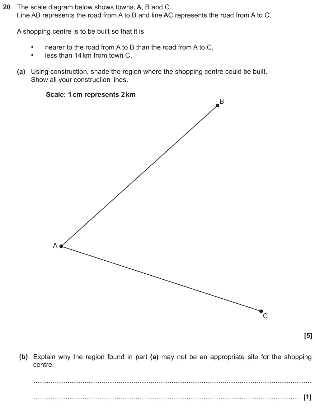 Question 20 - GCSE OCR Foundation Maths Past Paper 1 (Calculator) - June 2018
