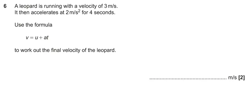 Question 6 - GCSE OCR Foundation Maths Past Paper 1 (Calculator) - June 2018