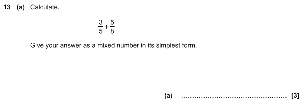 Question 13 - GCSE OCR Foundation Maths Past Paper 2 (Non-Calculator) - June 2018