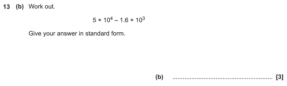 Question 14 - GCSE OCR Foundation Maths Past Paper 2 (Non-Calculator) - June 2018