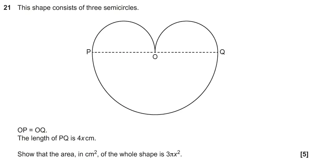 Question 22 - GCSE OCR Foundation Maths Past Paper 2 (Non-Calculator) - June 2018
