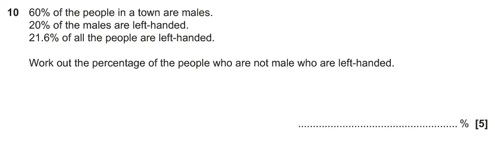 Question 10 - GCSE OCR Higher Maths Past Paper 4 (Calculator) - June 2018