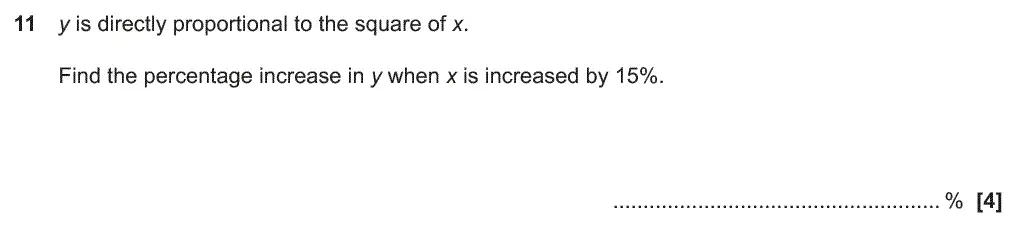 Question 11 - GCSE OCR Higher Maths Past Paper 4 (Calculator) - June 2018