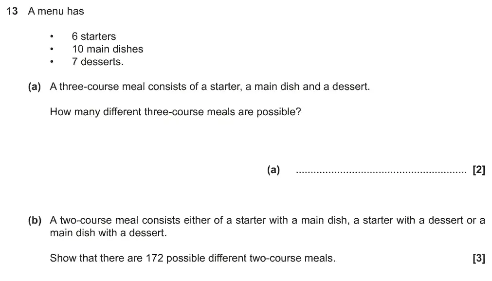 Question 13 - GCSE OCR Higher Maths Past Paper 4 (Calculator) - June 2018