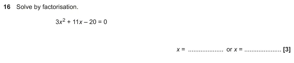 Question 17 - GCSE OCR Higher Maths Past Paper 4 (Calculator) - June 2018