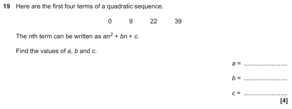 Question 20 - GCSE OCR Higher Maths Past Paper 4 (Calculator) - June 2018