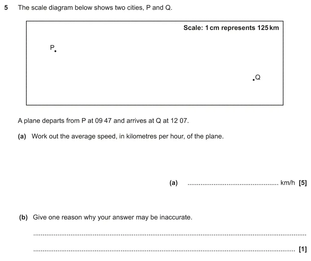 Question 5 - GCSE OCR Higher Maths Past Paper 4 (Calculator) - June 2018