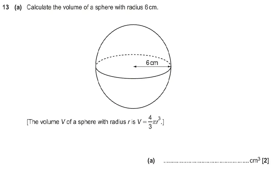 Question 13 - GCSE OCR Higher Maths Past Paper 6 (Calculator) - June 2018