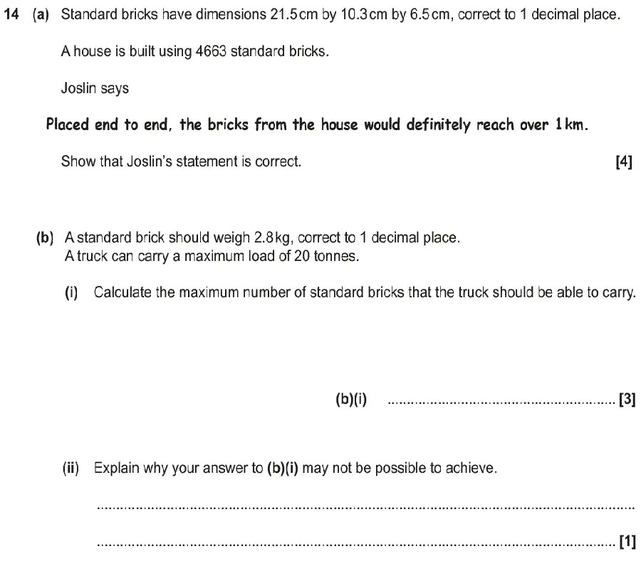 Question 15 - GCSE OCR Higher Maths Past Paper 6 (Calculator) - June 2018