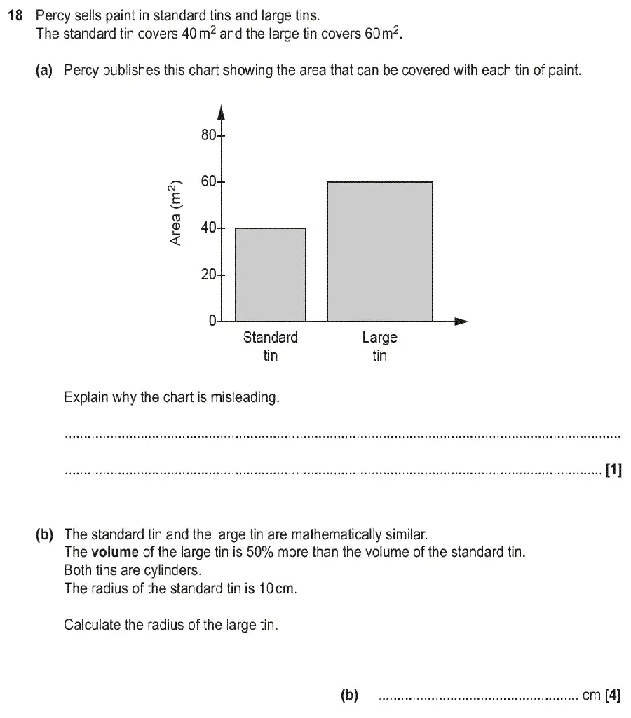 Question 19 - GCSE OCR Higher Maths Past Paper 6 (Calculator) - June 2018