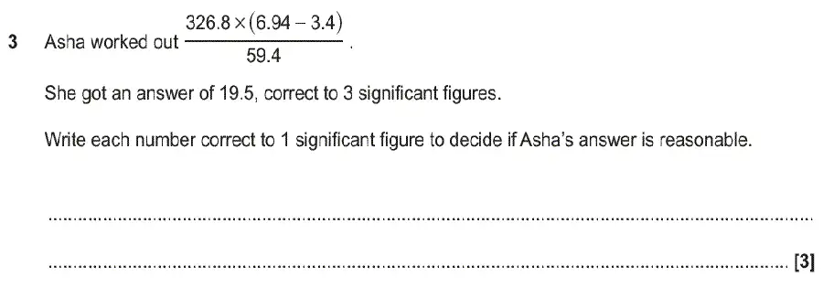 Question 3 - GCSE OCR Higher Maths Past Paper 6 (Calculator) - June 2018