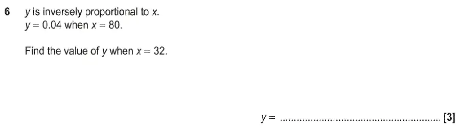 Question 6 - GCSE OCR Higher Maths Past Paper 6 (Calculator) - June 2018