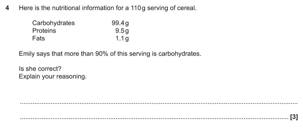 Question 4 - GCSE OCR Higher Maths Past Paper 5 (Non-Calculator) - June 2018