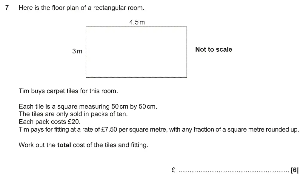 Question 7 - GCSE OCR Higher Maths Past Paper 5 (Non-Calculator) - June 2018