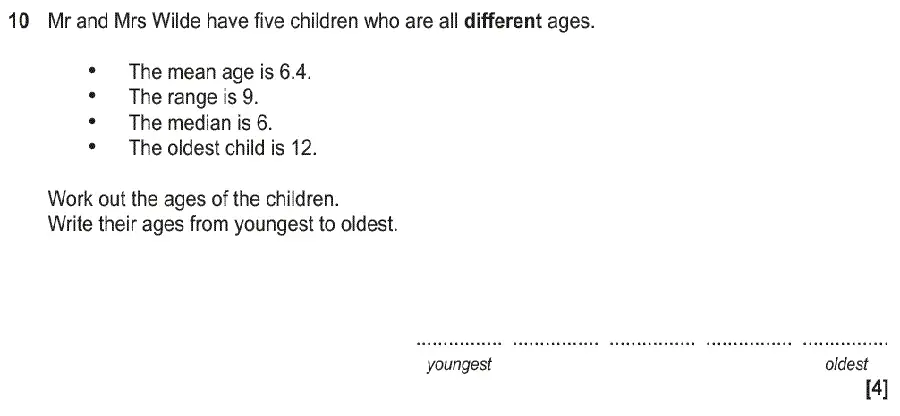 Question 10 - GCSE OCR Foundation Maths Past Paper 1 (Calculator) - June 2019