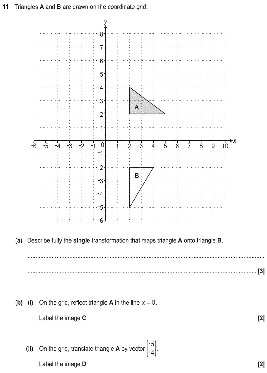 Question 11 - GCSE OCR Foundation Maths Past Paper 1 (Calculator) - June 2019