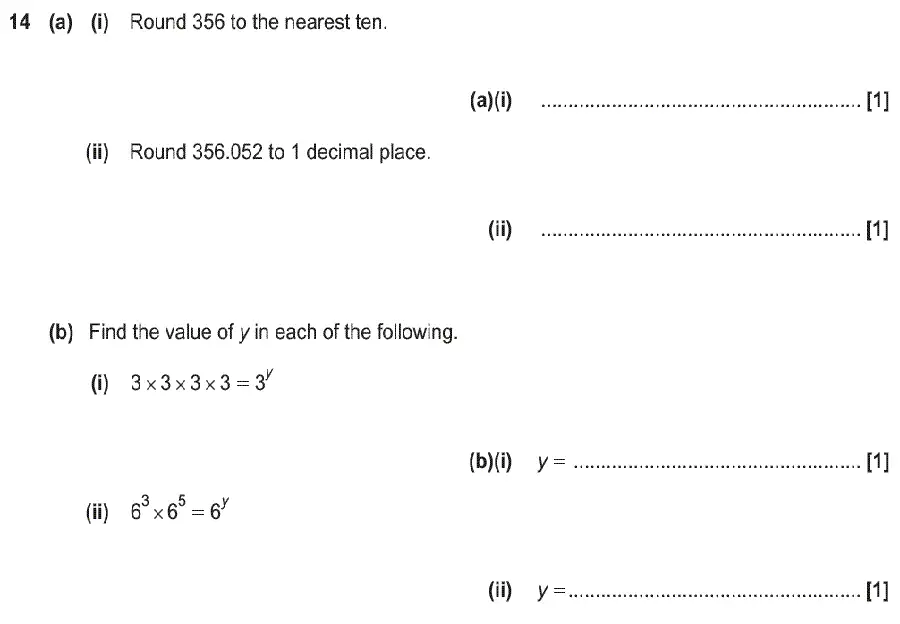 Question 14 - GCSE OCR Foundation Maths Past Paper 1 (Calculator) - June 2019