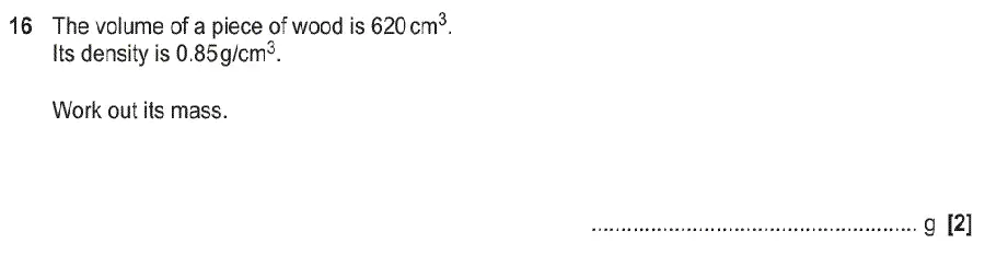 Question 16 - GCSE OCR Foundation Maths Past Paper 1 (Calculator) - June 2019