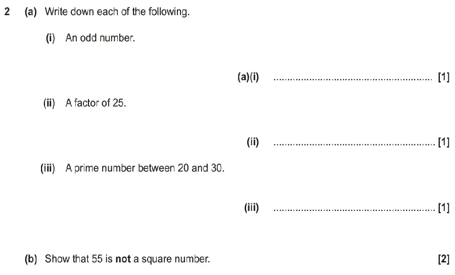 Question 2 - GCSE OCR Foundation Maths Past Paper 1 (Calculator) - June 2019