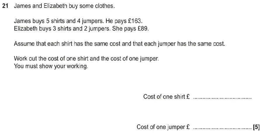 Question 24 - GCSE OCR Foundation Maths Past Paper 1 (Calculator) - June 2019