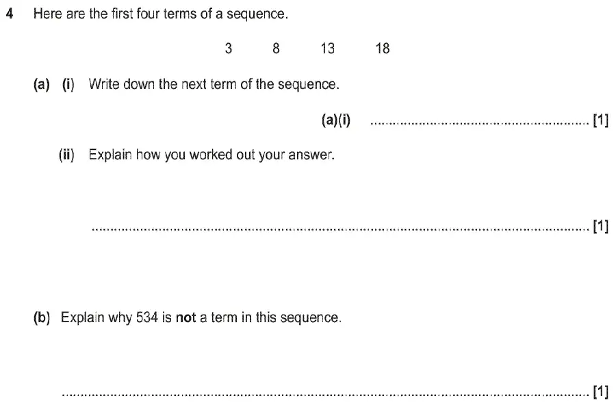 Question 4 - GCSE OCR Foundation Maths Past Paper 1 (Calculator) - June 2019