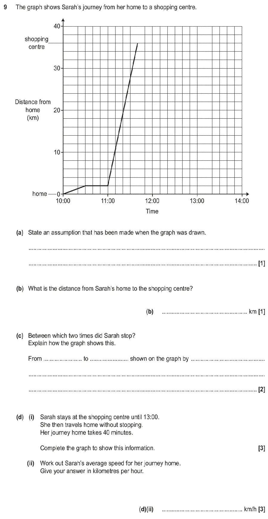 Question 9 - GCSE OCR Foundation Maths Past Paper 2 (Non-Calculator) - June 2019