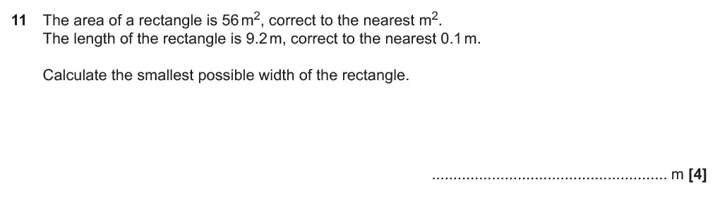 Question 11 - GCSE OCR Higher Maths Past Paper 4 (Calculator) - June 2019