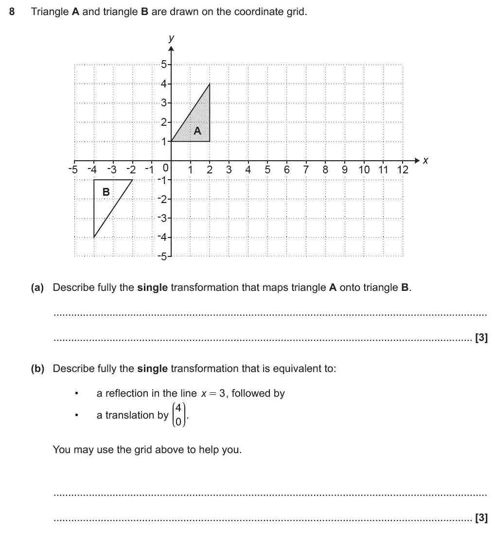 Question 8 - GCSE OCR Higher Maths Past Paper 4 (Calculator) - June 2019
