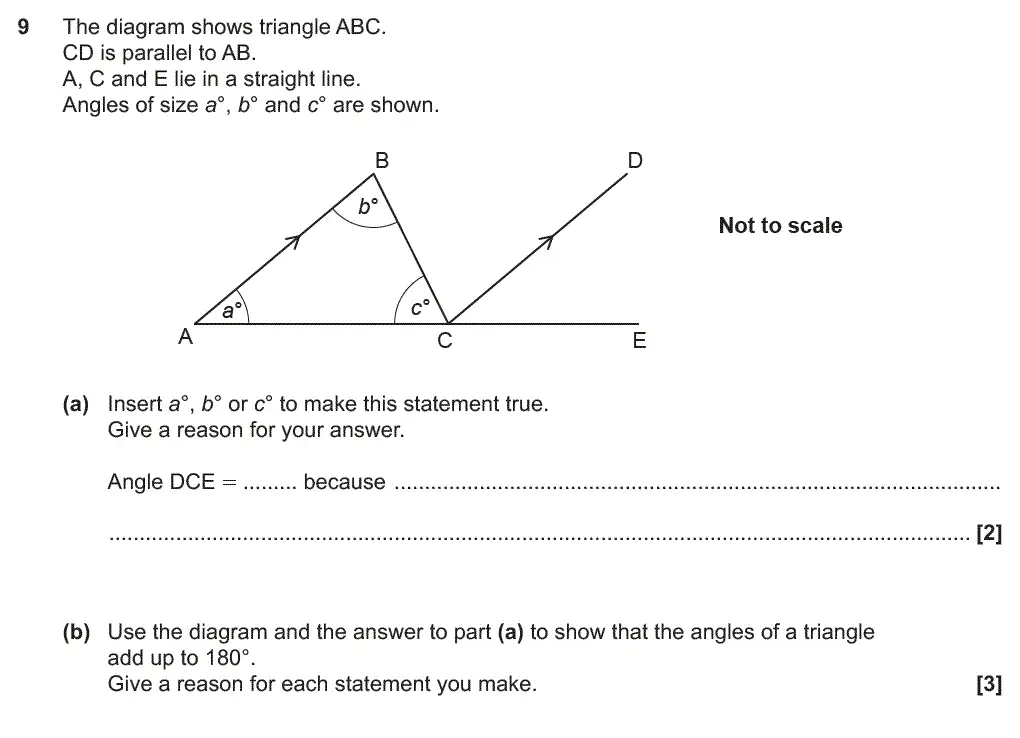 Question 9 - GCSE OCR Higher Maths Past Paper 4 (Calculator) - June 2019