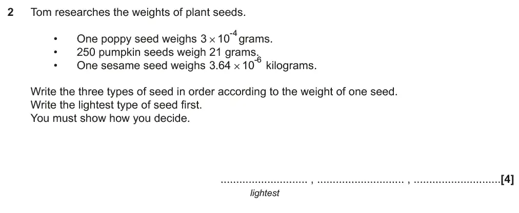 Question 2 - GCSE OCR Higher Maths Past Paper 6 (Calculator) - June 2019