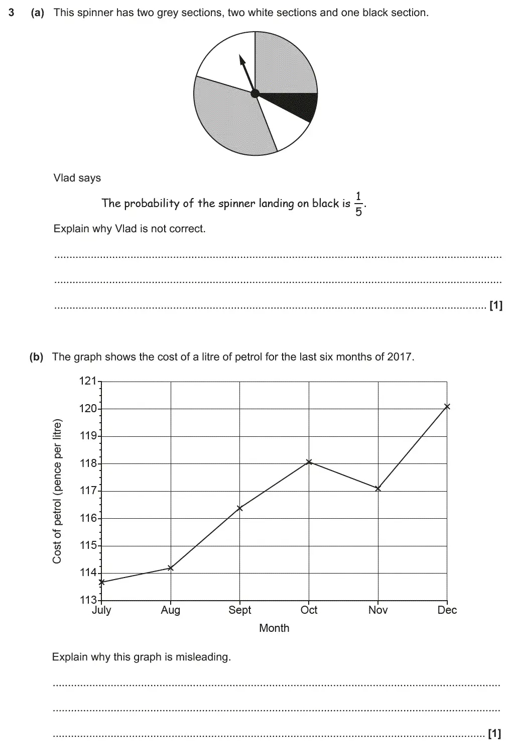 Question 3 - GCSE OCR Higher Maths Past Paper 6 (Calculator) - June 2019