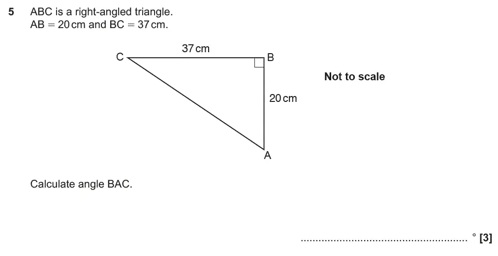 Question 5 - GCSE OCR Higher Maths Past Paper 6 (Calculator) - June 2019
