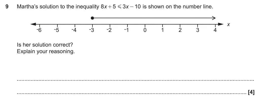 Question 9 - GCSE OCR Higher Maths Past Paper 6 (Calculator) - June 2019