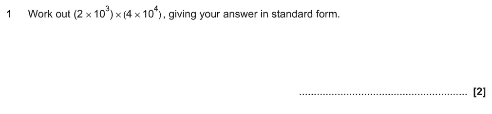 Question 1 - GCSE OCR Higher Maths Past Paper 5 (Non-Calculator) - June 2019