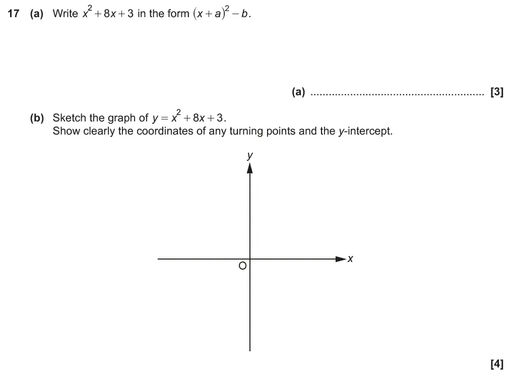 Question 17 - GCSE OCR Higher Maths Past Paper 5 (Non-Calculator) - June 2019