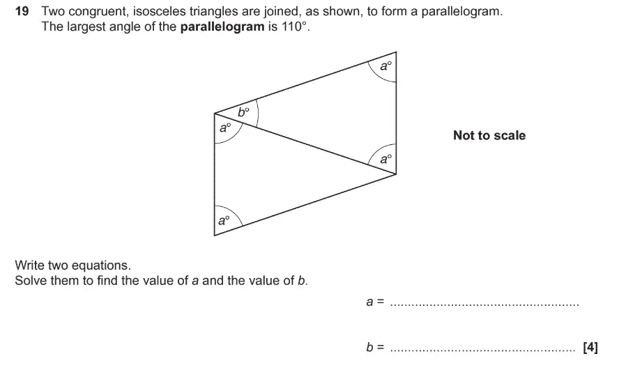 Question 19 - GCSE OCR Foundation Maths Past Paper 3 (Calculator) - November 2017
