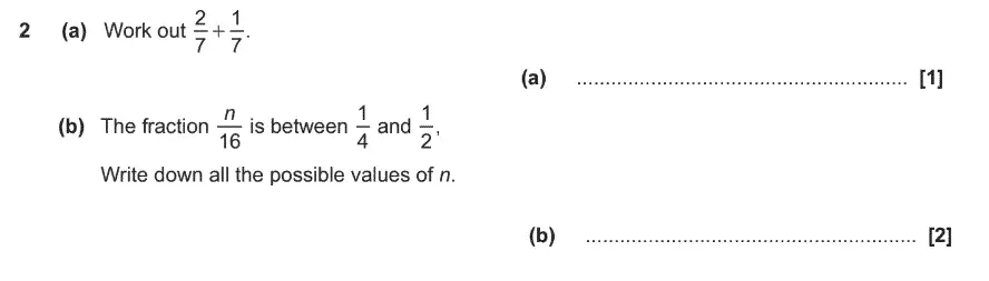 Question 2 - GCSE OCR Foundation Maths Past Paper 3 (Calculator) - November 2017