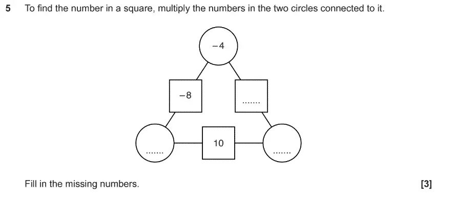 Question 5 - GCSE OCR Foundation Maths Past Paper 3 (Calculator) - November 2017