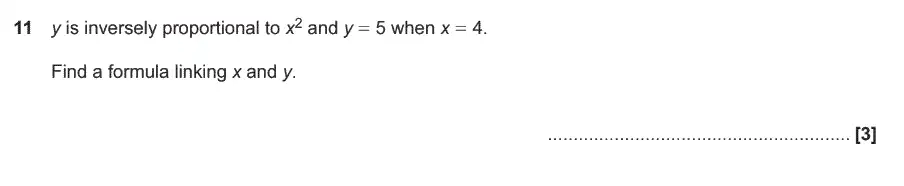 Question 11 - GCSE OCR Higher Maths Past Paper 4 (Calculator) - November 2017