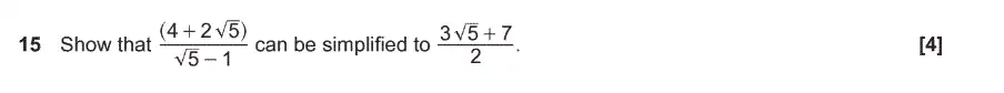 Question 15 - GCSE OCR Higher Maths Past Paper 4 (Calculator) - November 2017