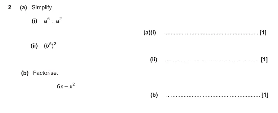 Question 2 - GCSE OCR Higher Maths Past Paper 4 (Calculator) - November 2017
